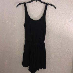 Black Open-Back Romper